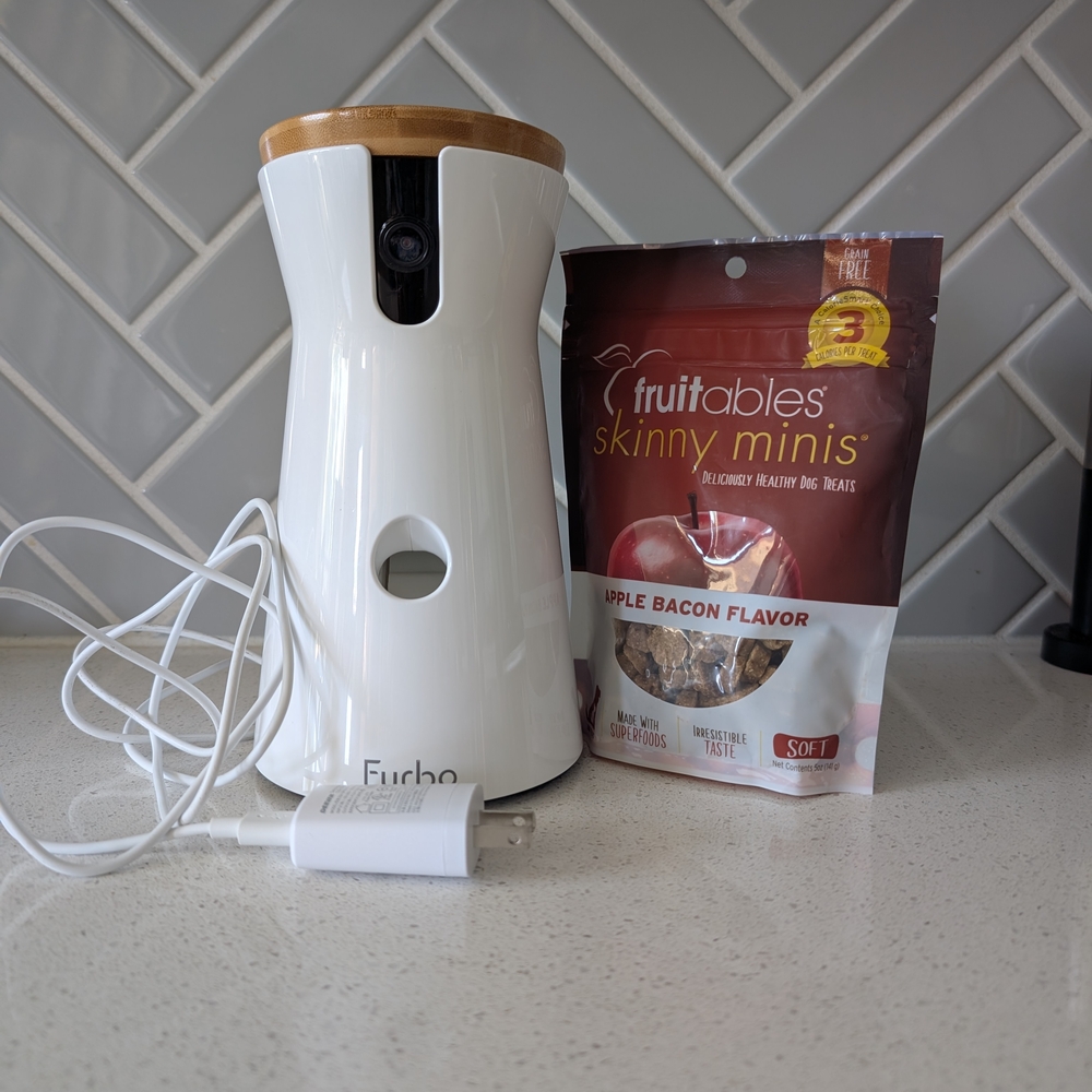 FURBO White Dog Camera with Treat Dispenser